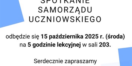 15.10.2025 r. - SPOTKANIE SAMORZĄDU UCZNIOWSKIEGO