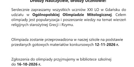 OLIMPIADA MITOLOGICZNA