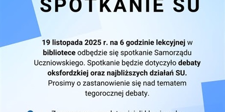 SPOTKANIE SAMORZĄDU UCZNIOWSKIEGO