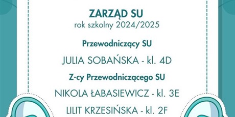 ZARZĄD SU W ROKU SZKOLNYM 2024/2025 WYBRANY