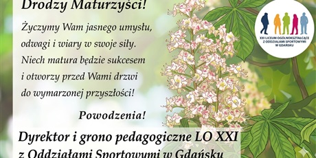 ŻYCZENIA DLA MATURZYSTÓW